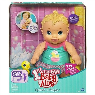 Baby Alive 1st For Me Baby Alive Splash n Giggle Doll Brand New in 