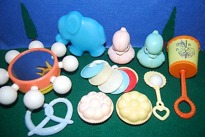 Vintage 1970s BABY TOY RATTLE Collection
