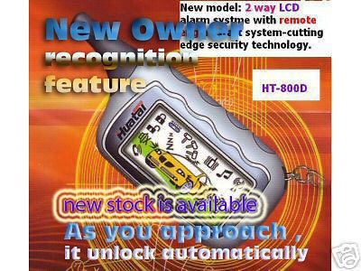 way LCD pager Auto CAR ALARM REMOTE START KEYLESS ENTRY HT800D 11 