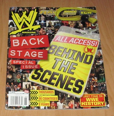 wwe BACKSTAGE SPECIAL ISSUE BEHIND THE SCENES wwf wrestling 2009 