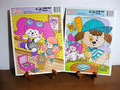 Poochie Baseball and Ballerina 1983 Frame Tray Puzzle Vintage Children 