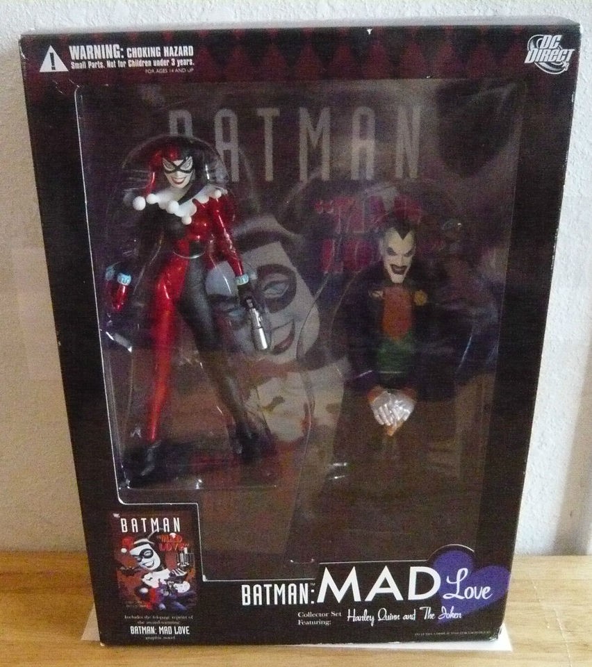 BATMAN MAD LOVE HARLEY QUINN JOKER TOY FIGURE STATUES ANIMATED CARTOON