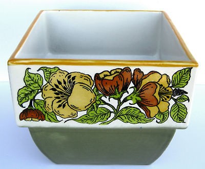 MEXICAN MAJOLICA POTTERY SQUARE PLANTER FLOWER POT 11