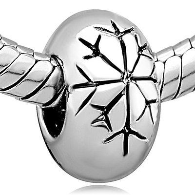 BEAD MAKE A CHRISTMAS SNOWFLAKE PATTERN ORNAMENT SILVER CHARM BEAD FOR 