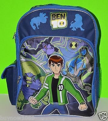 BEN 10 TEN ALIEN FORCE LARGE BACKPACK BOYS 16 NWT  LICENSED BOYS 