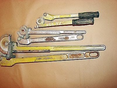 SET OF 3 TUBE BENDERS   RIGID 398   RIGID 395   IMPERIAL 364   PRE 