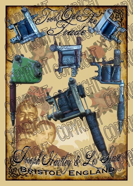 vintage tattoo machinantique les skuse tattoo machine poster limted