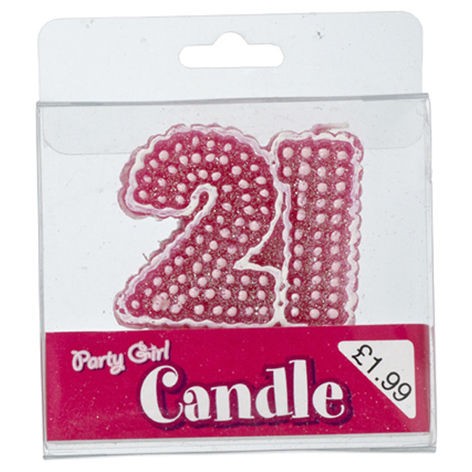 PINK 21 BIRTHDAY PARTY CAKE CANDLE GIRLS 21ST CANDLES MORE DECORATIONS 