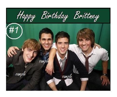 Big Time Rush Edible Cake/Cupcake/C​ookie Toppers