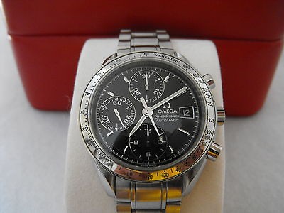   MENS SPEEDMASTER 3513.50 AUTOMATIC CHRONOGRAPH DATE BLACK STEEL WATCH