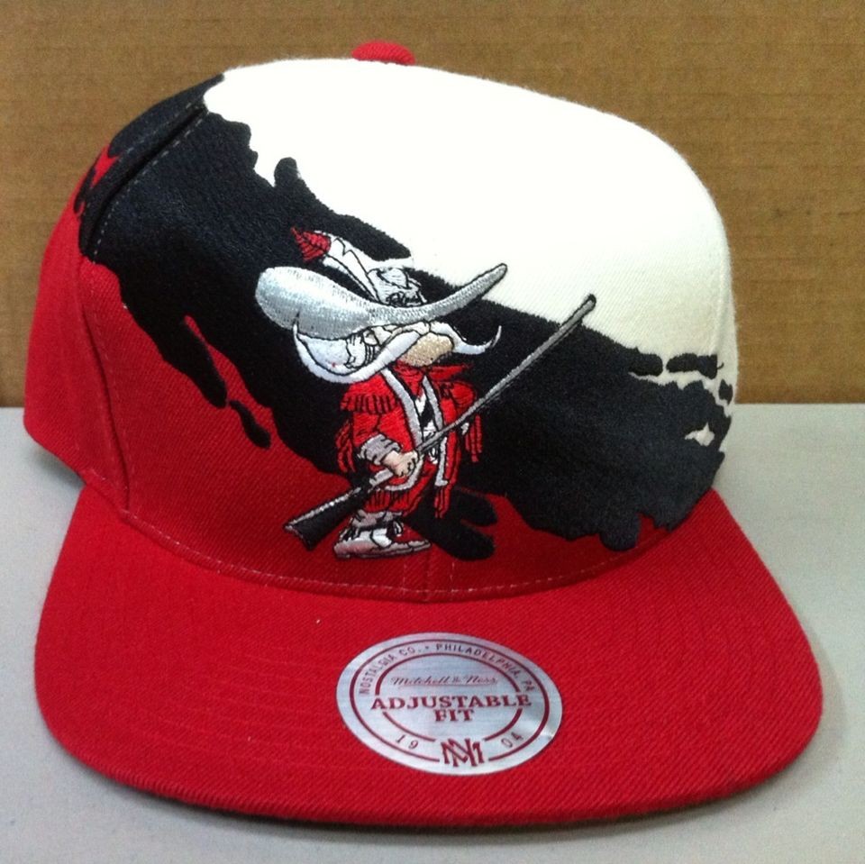   REBELS PAINTBRUSH SPLASH SNAPBACK HAT CAP MITCHELL & NESS VINTAGE