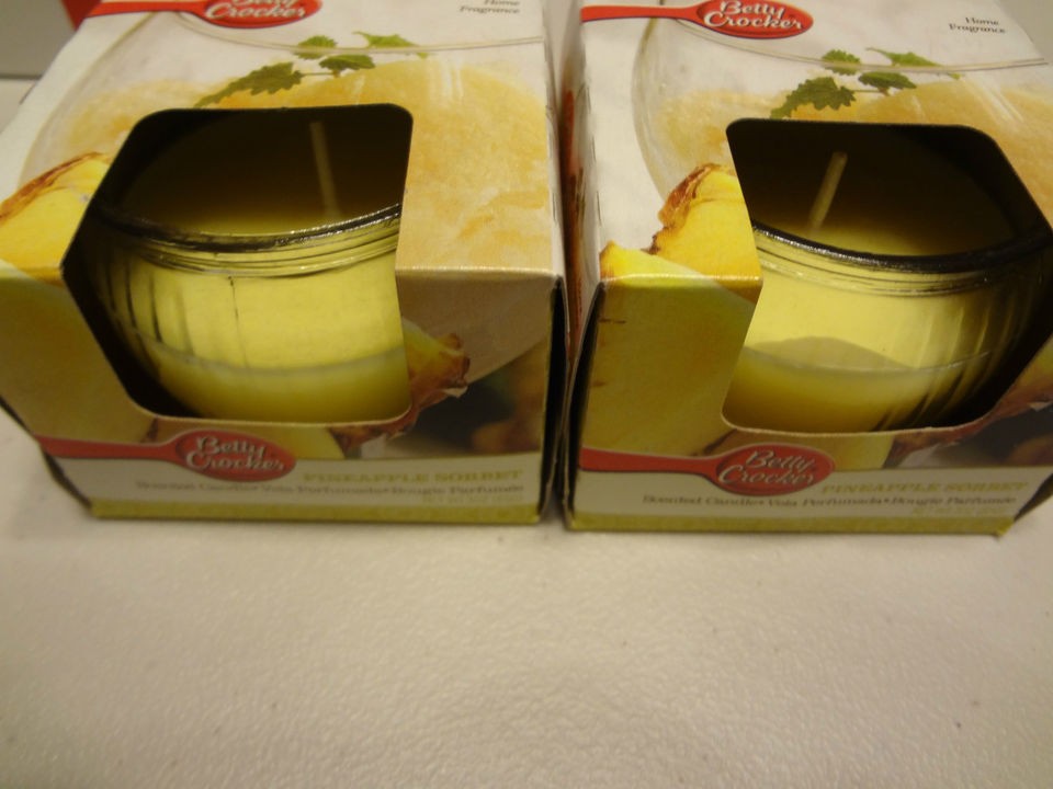 AWESOME Set of 2 Betty Crocker 3 oz each Pineapple Sorbet Scented 