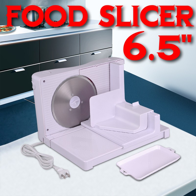   100W Electric Food Slicer Bread Meat Cutter Stainless Steel Blade