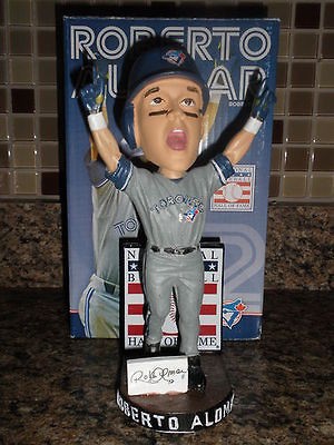   IN BOX MLB HOF #12 ROBERTO ALOMAR BLUE JAYS BOBBLEHEAD RARE & LIMITED