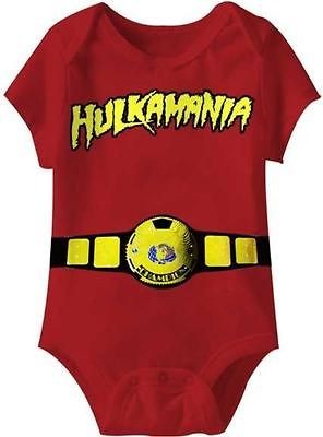 Hulk Hogan Hulkamania Logo World Champ Baby Infant Romper New Licensed 