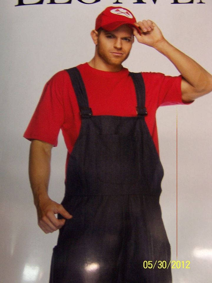 pc. Super Plumber Mario Super Mario Brothers Dress Up Adult 