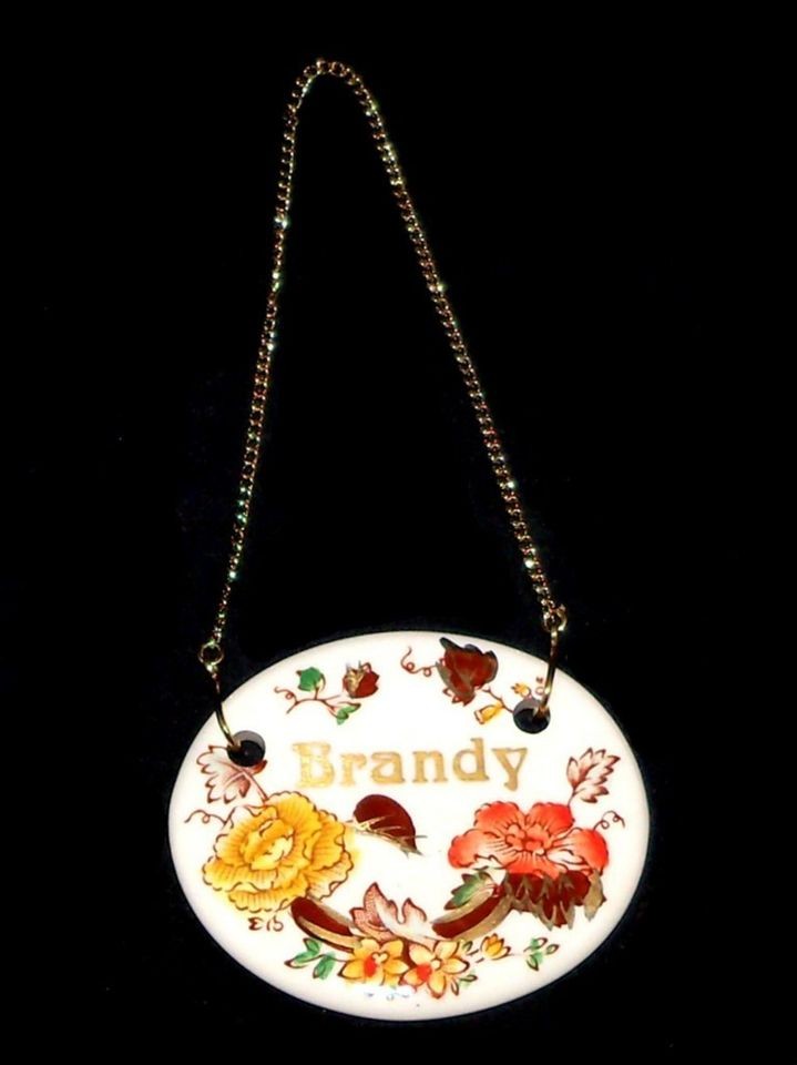 MASONS MANDALAY IRONSTONE DECANTER LABEL ~ BRANDY ~