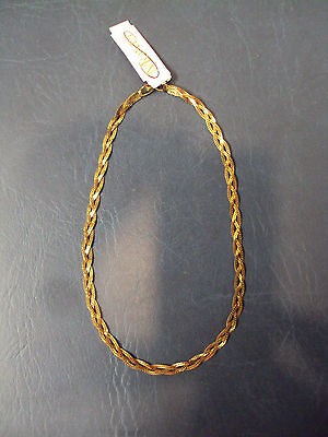 Monet 16 Goldtone Braided 3 Chain Necklace NEW Tagged NWT