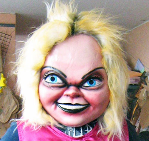 bride of chucky fiberglass mascot costume head adult character costume