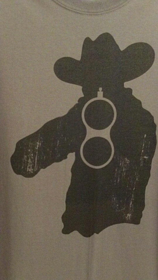 Cowboy with a Double Barrel Shot Gun T Shirt COMES IN 4 COLORS 