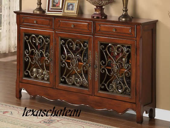   Tuscany Style Decor SCROLL CABINET Sofa Entry Buffet Hall Table