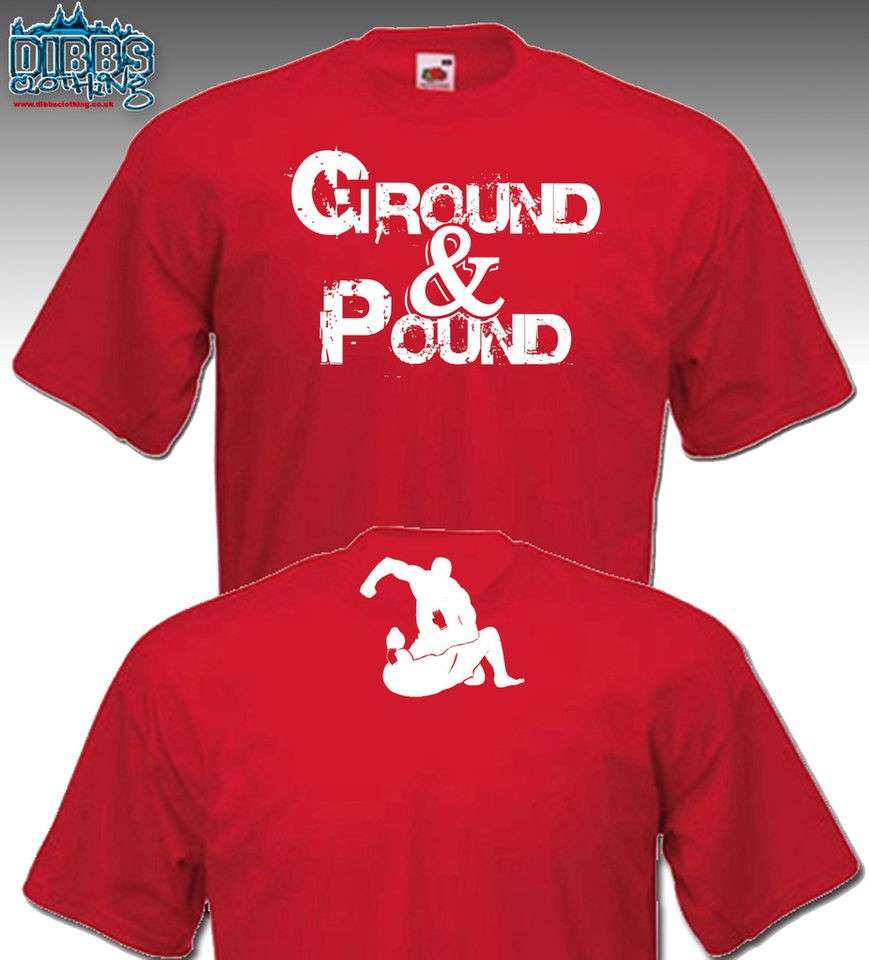 GROUND & POUND TSHIRT MMA CAGE FIGHTING BROCK LESNAR