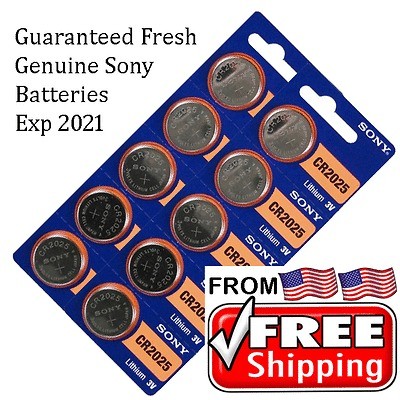 25 pcs Sony cr2025 Lithium Coin Cell cr 2025 Batteries FRESH Exp 2021 