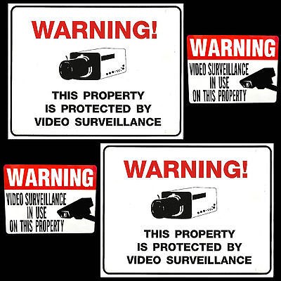 LOT OF WATERPROOF SECURITY VIDEO SURVEILLANCE CAMERA WARNING YARD 