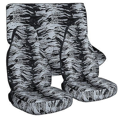   snow tiger silver front+back car seat covers,OTHER ANIMAL PRINTS AVBL