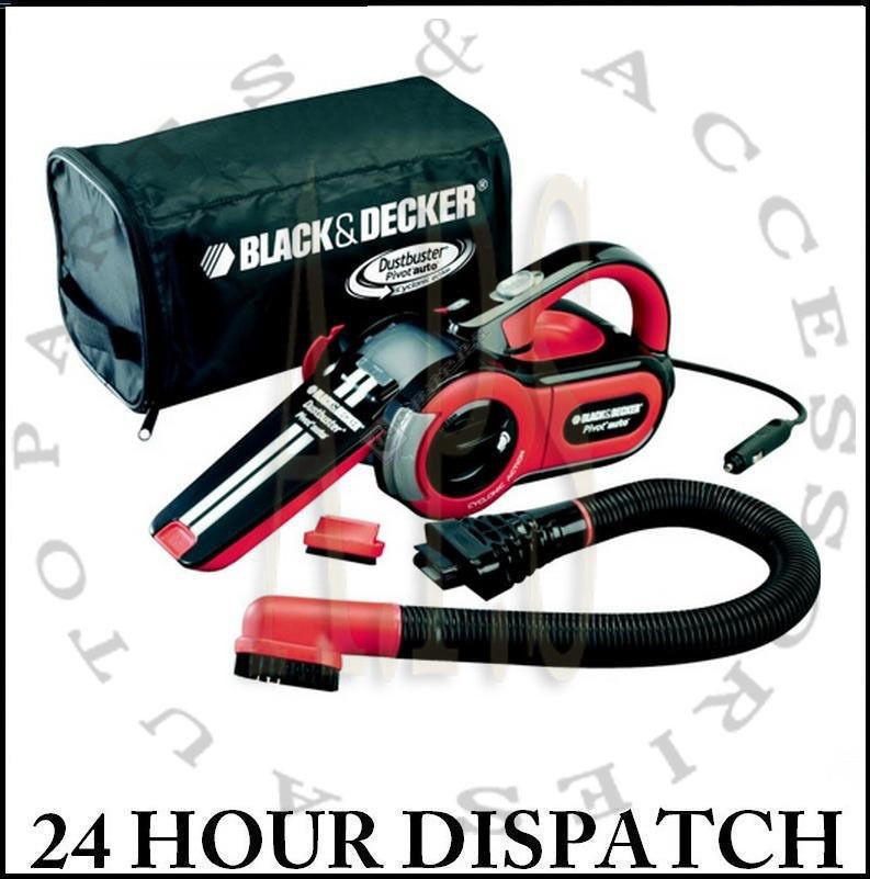 12v BLACK & DECKER CAR AUTO VACUUM PIVOT VAC CLEANER HOOVER DUSTBUSTER 