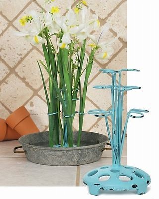   Vintage Lg Turquoise WIRE FLOWER FROG Customized Arrangements