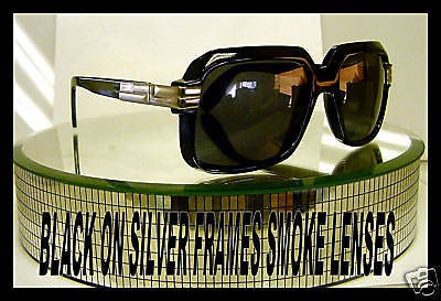 DMC GLASSES CAZAL BLACK ON SILVER smoke hip hop 607