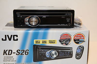 JVC KD S26 In Dash CD//WMA Car Stereo Receiver Bluetooth/ipod/sat 