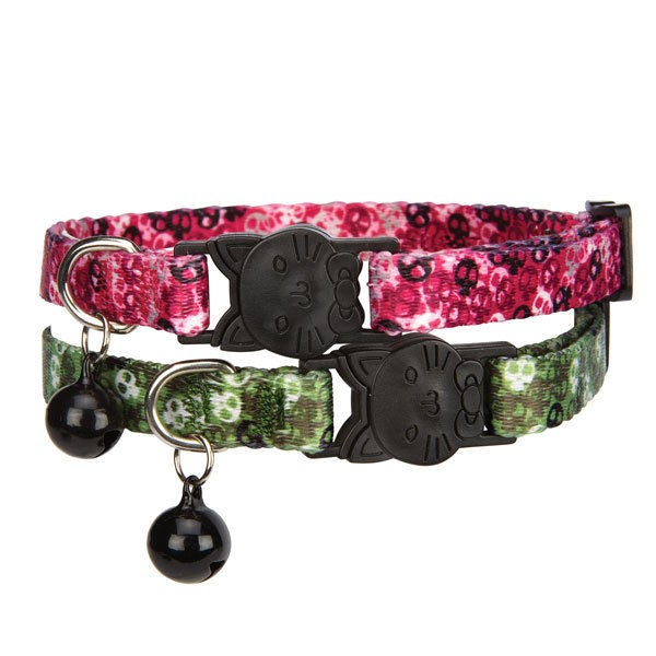   Kitty Bone Head Kitten Cat Adjustable Breakaway Collars 2 COLORS