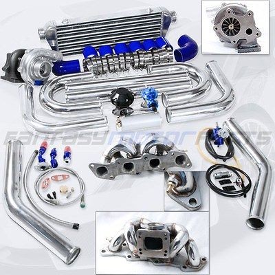   S14 2.4L KA24 KA24DE STAINLESS STEEL TOP MOUNT T3 T04E T3/T4 TURBO KIT