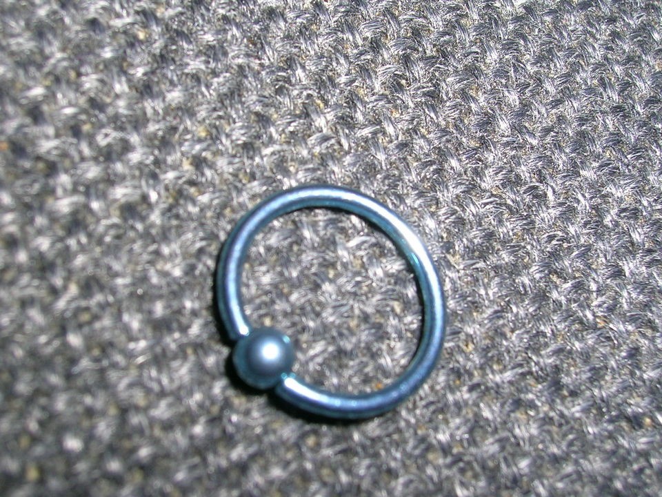 Ear Cartilage TOP EAR BAR/ EYE BAR/BCR 1.2MM 10mm titanium blue HOOP 