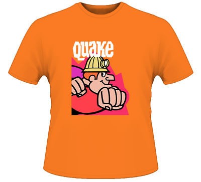 Quake Cereal Box Retro Funny Joke Power Orange T Shirt