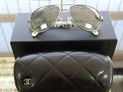 CHANEL C1243P GRAY LENSE SUNGLASSES GLASS/LUCITE TEMPLES W/CASE