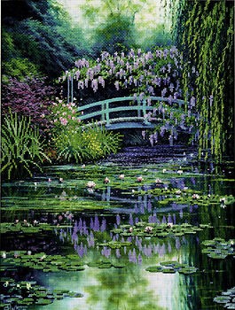 Cross Stitch Kit MONETS JAPANESE BRIDGE