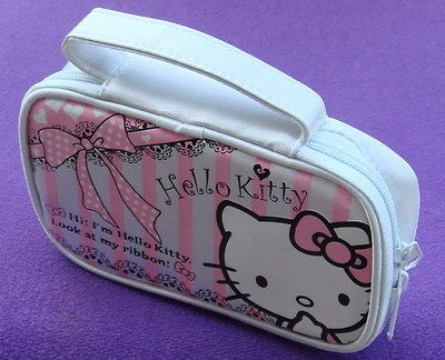 White Hello Kitty Bag Case + 2 Game gift for DS Lite DSL