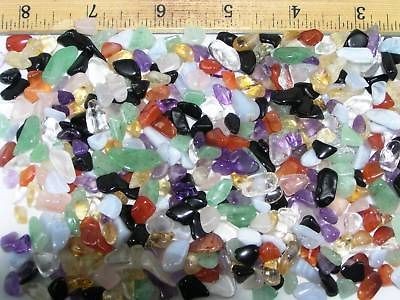 185 ♥ Chakra Mix STONES ♥ ½” 3/8”  Mini   XS   #2 ♥ Crystal 