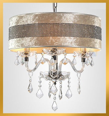     Crystal Light Pendant Lamp Ceiling Hanging Chandelier with Shade