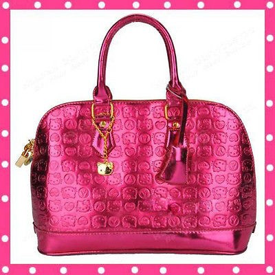 Hello Kitty Funky Divas Shopping Tote Shoulder Bag Handbag w/Lock 