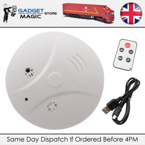 HIDDEN DUMMY SMOKE MOTION DETECTION DETECTOR ALARM COVERT CCTV SPY 