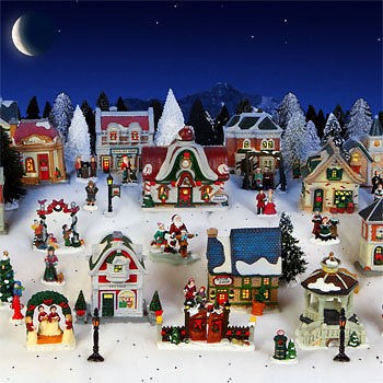 Cobblestone Corners 2012 Christmas Village 62 Piece Collection