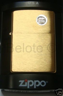 Zippo Brushed Brass Lighter Model 204B NEW