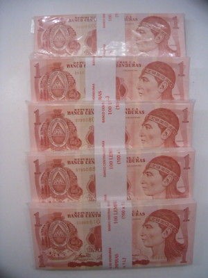 BLOWOUT PRICE LOT of (10) HONDURAS 1 LEMPIRA UNC NOTES