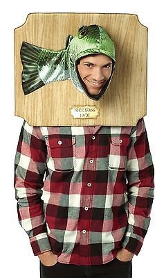 Mens Funny Bass Trophy Adult Fishing Halloween Costume