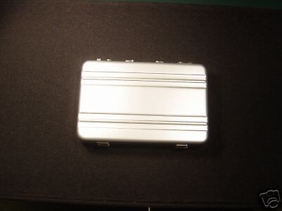 Mini Aluminum suitcase, business card case, wallet , silver color, 4