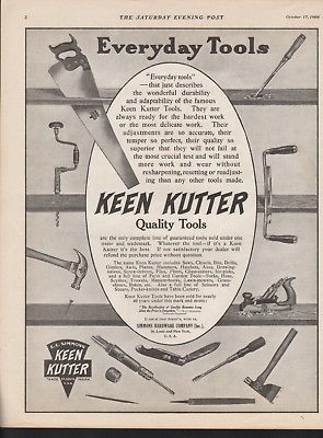 FP 1908 KEEN KUTTER TOOL BUILD SAW HAMMER SCREW WOOD WORK